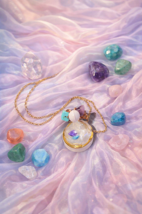 Birthstone necklace and ring set