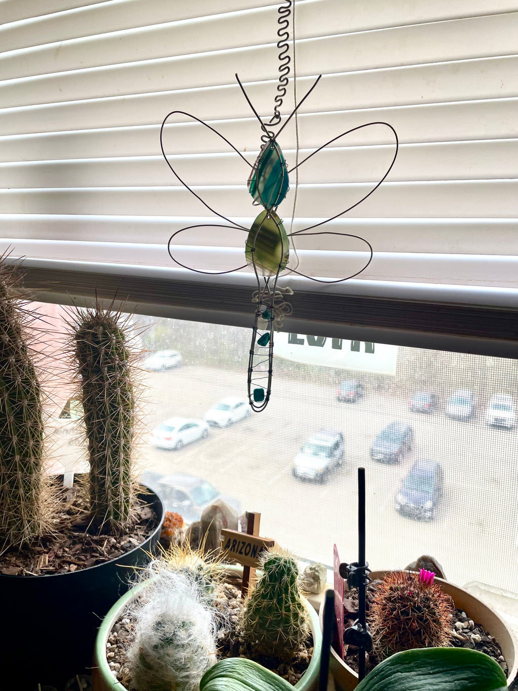 Hanging dragonfly