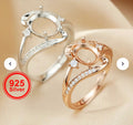 Diamond oval ring