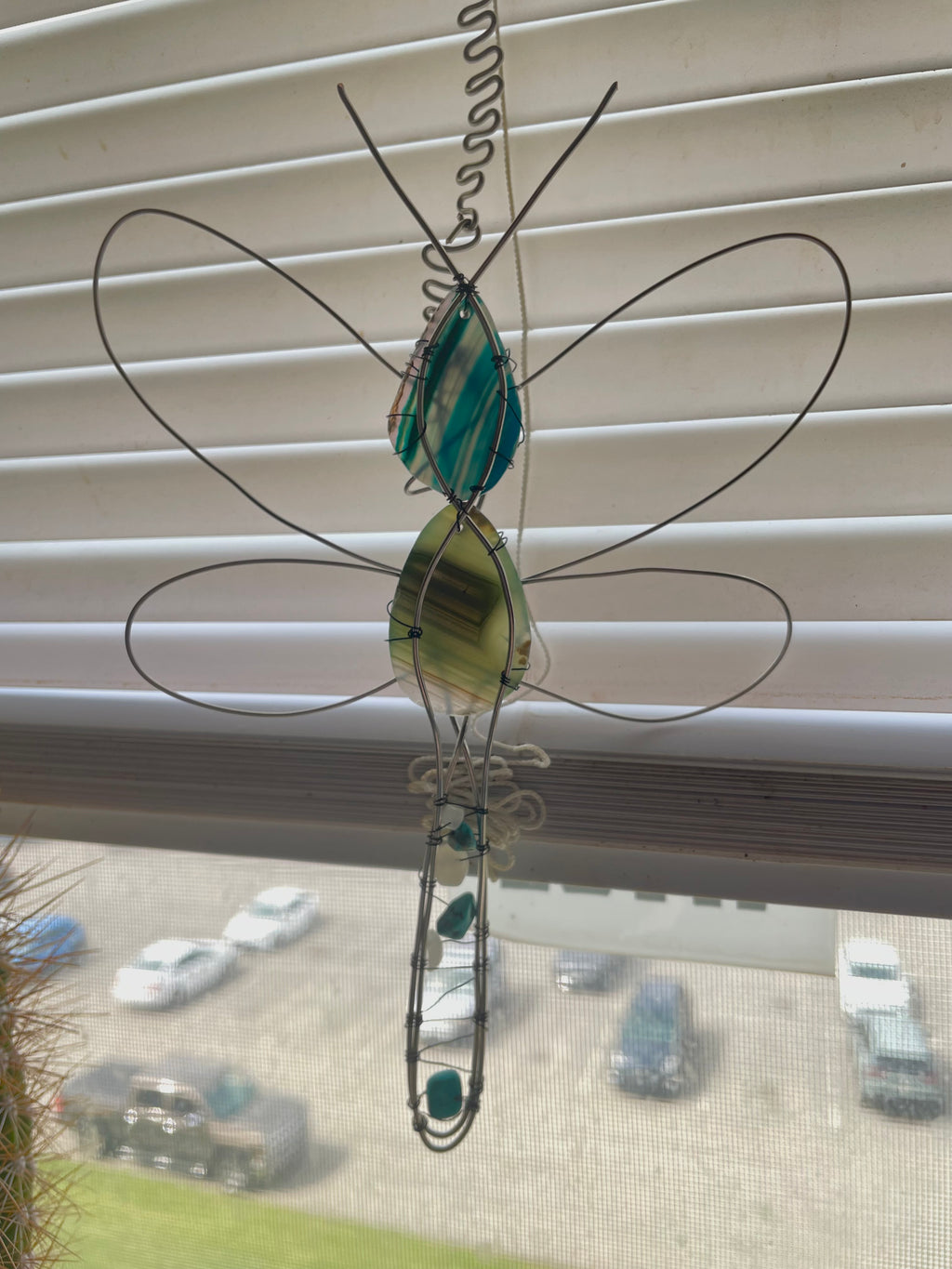 Hanging dragonfly