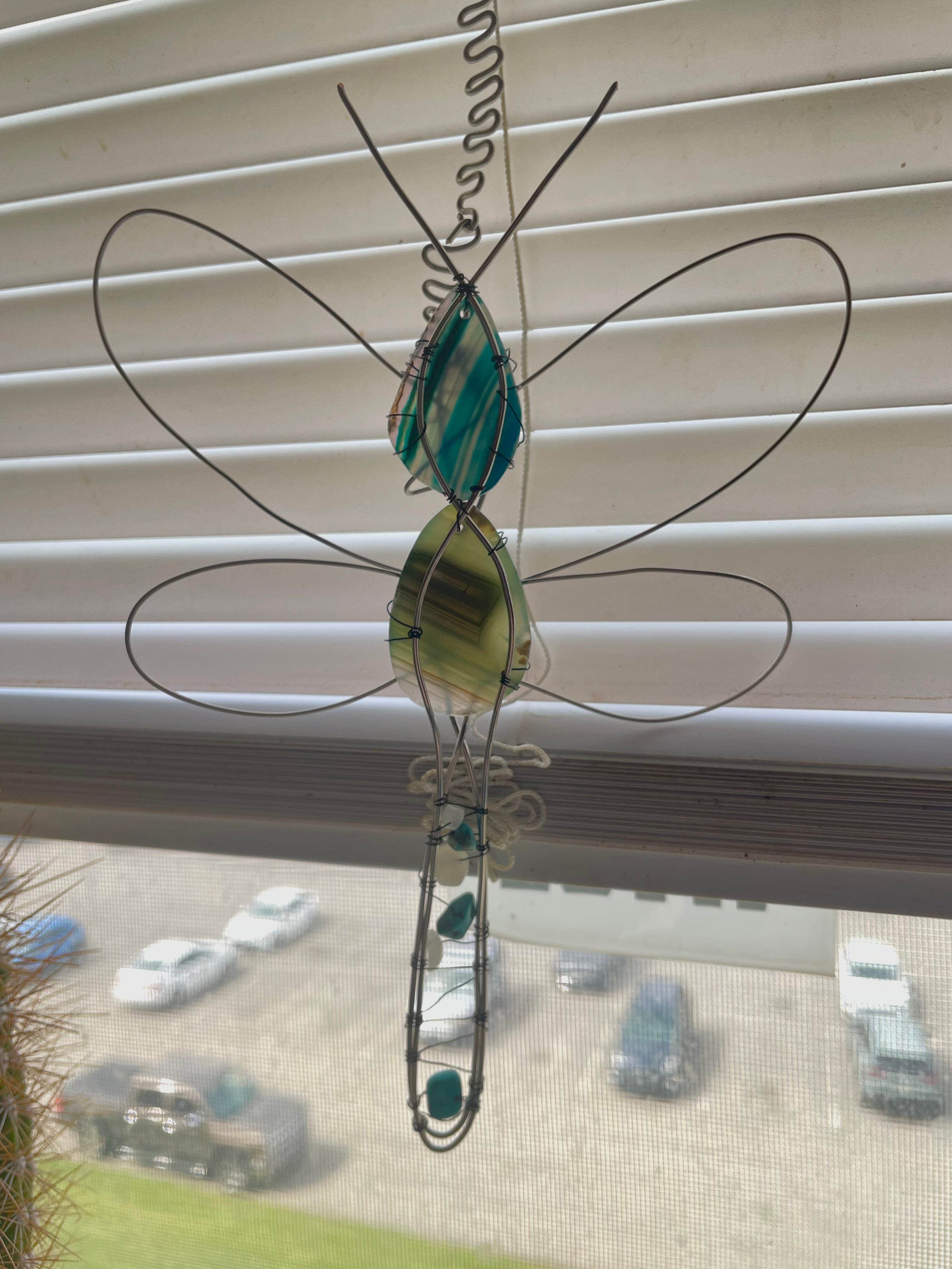 Hanging dragonfly