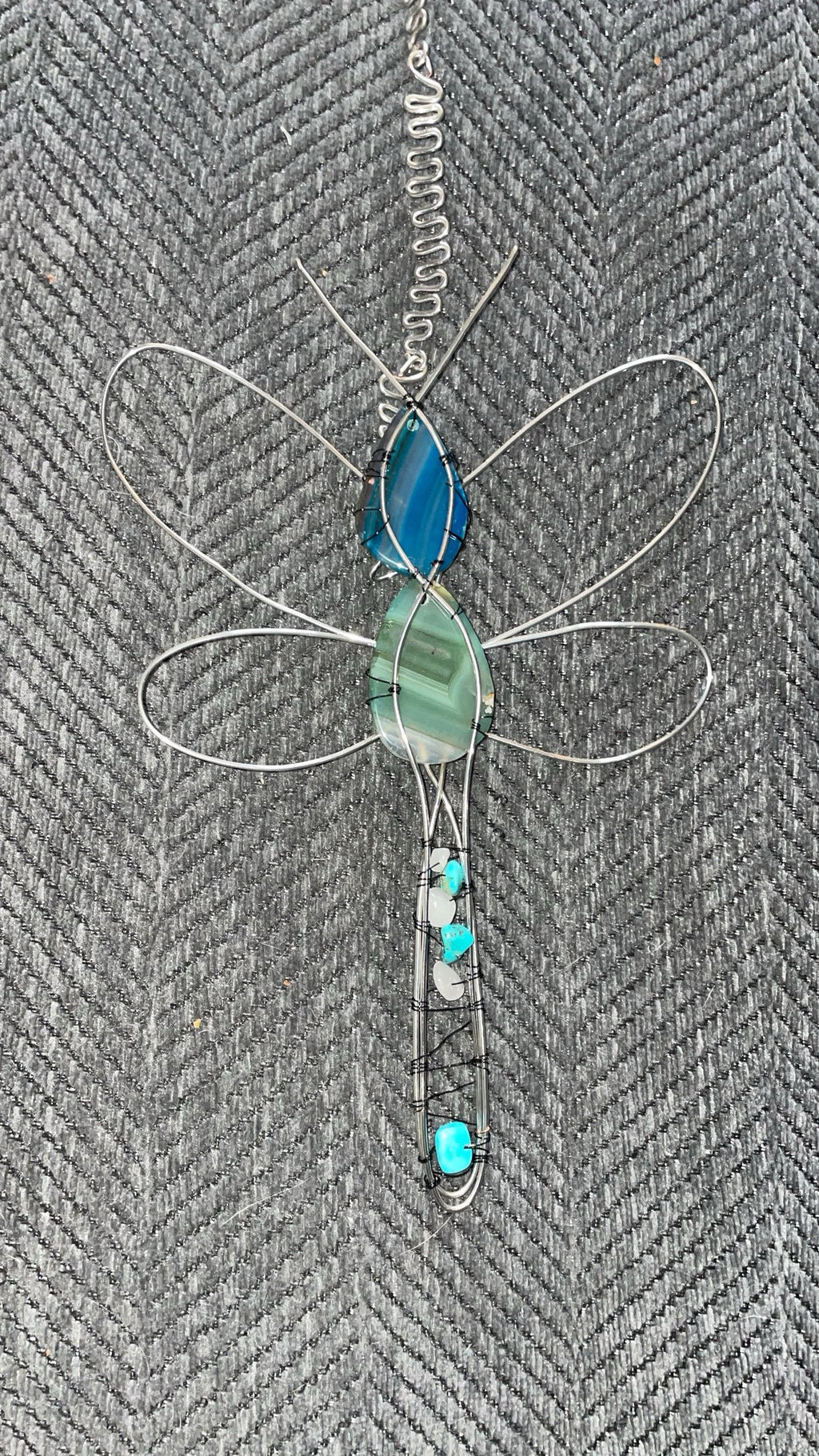 Hanging dragonfly
