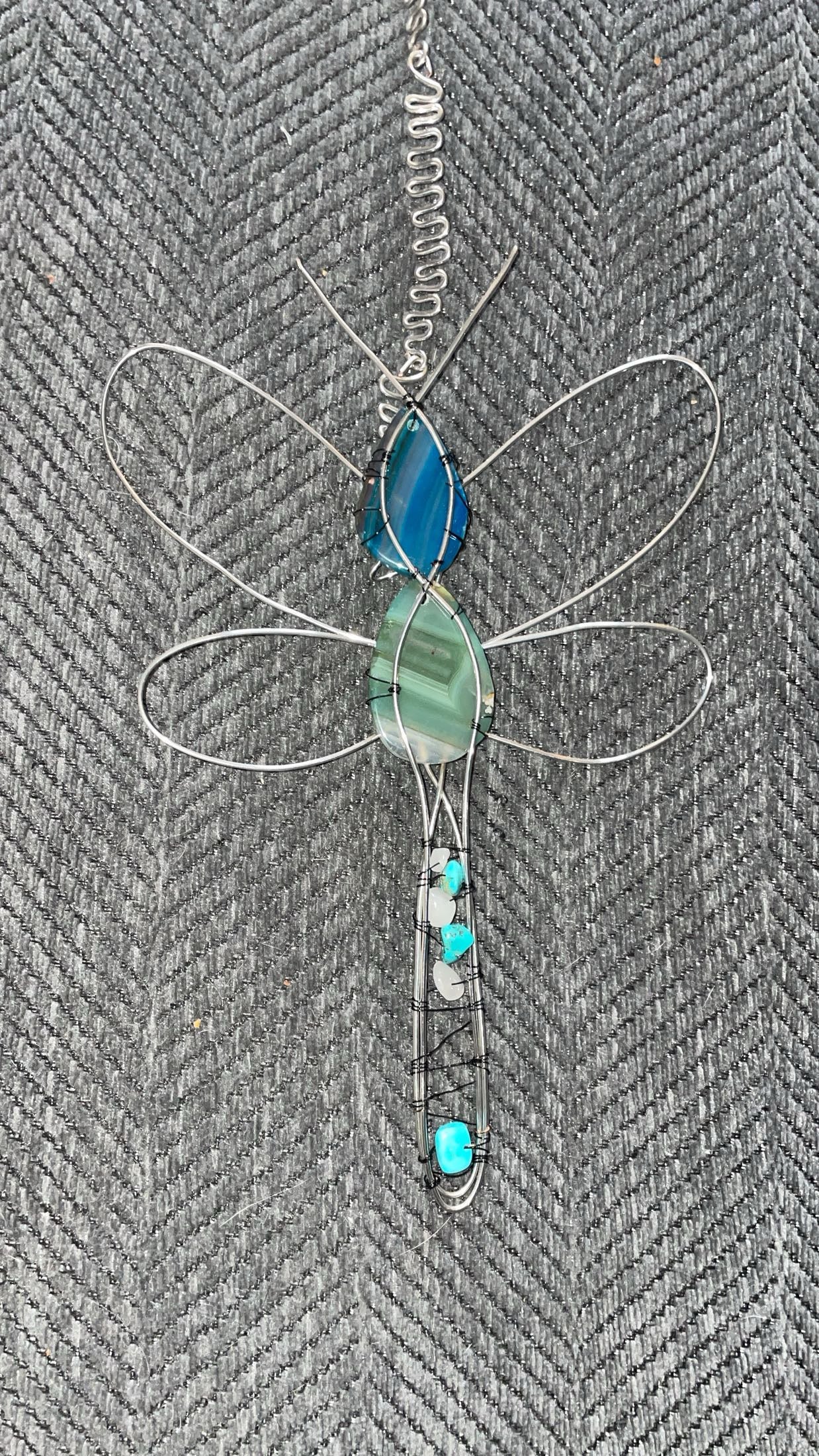 Hanging dragonfly