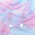 Moon dangle earrings