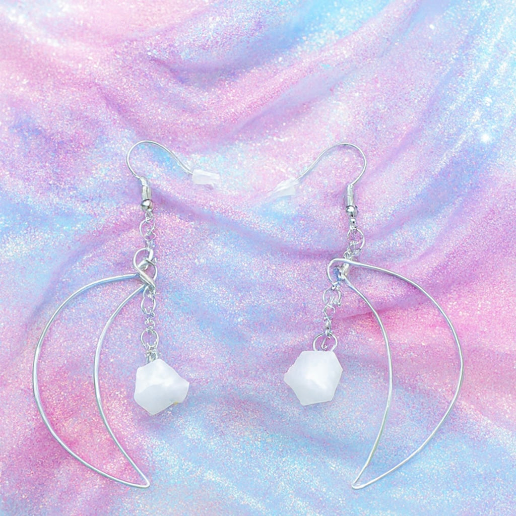 Moon dangle earrings