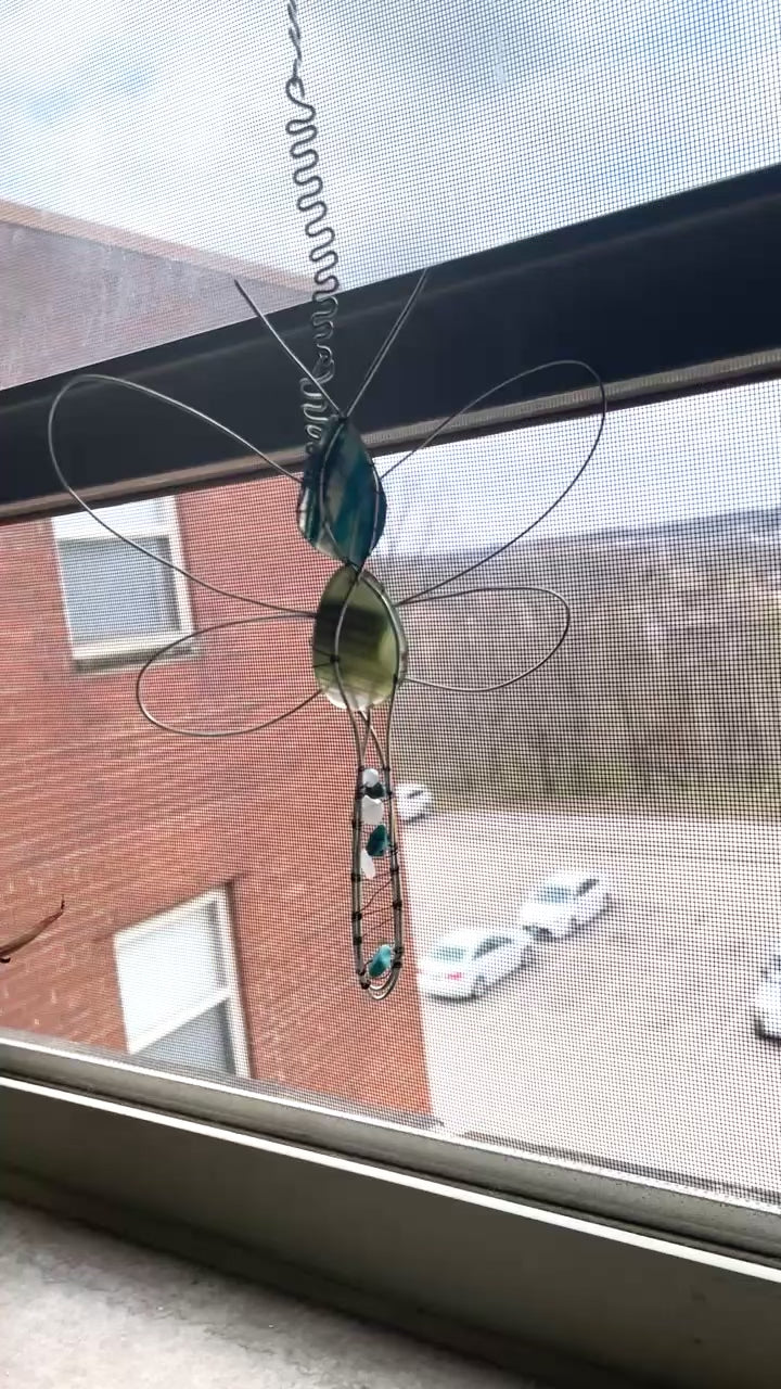 Hanging dragonfly